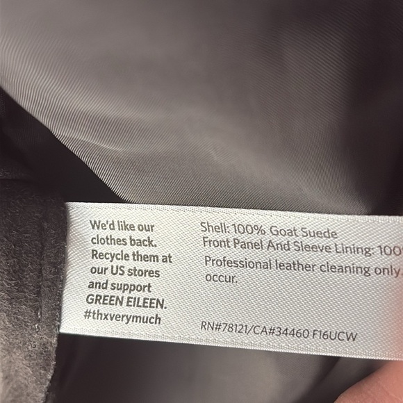 Eileen Fisher The Fisher Project Soft Suede Kimono Jacket, Cinder XS - Picture 11 of 11